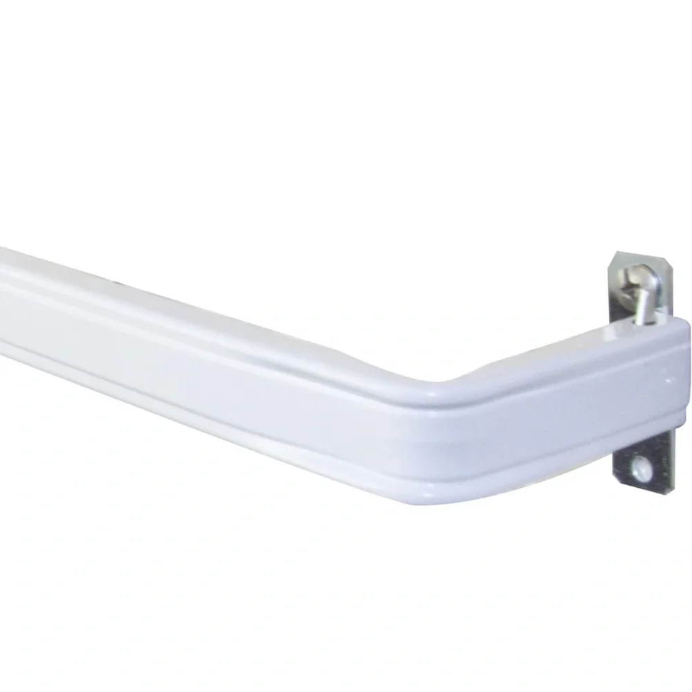 Rod Desyne Lockseam Bay Curtain Rod, 18-46 inch, 36-63 inch, White
